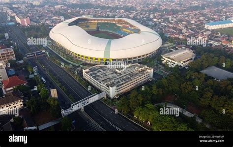 Bekasi Indonesia June Aerial View The Largest Stadium Of