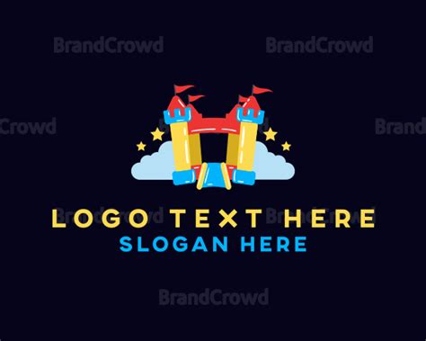 Inflatable Bounce Castle Logo Brandcrowd Logo Maker