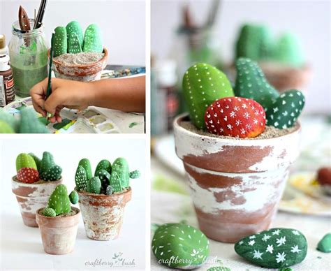 Decorare Con I Sassi Idee Creative Fai Da Te Ispirando Cactus