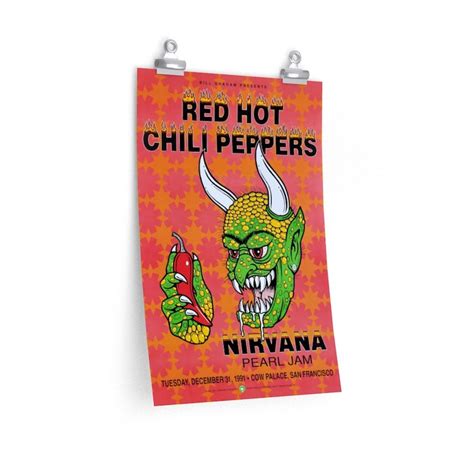 Red Hot Chili Peppers Nirvana Pearl Jam Concert Poster X Etsy