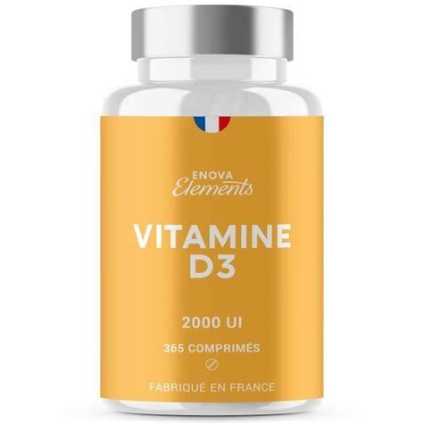 VITAMINE D3 2000 IU 365 Comprimés Minéraux Fabriqué en France