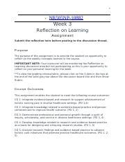 Reflection On Learning Assignment Integrating Evidence Based Course Hero