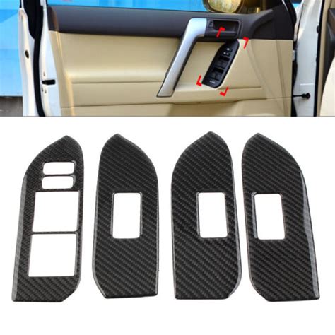 LHD Car Door Window Lift Switch Cover Trim For Toyota Land Cruiser