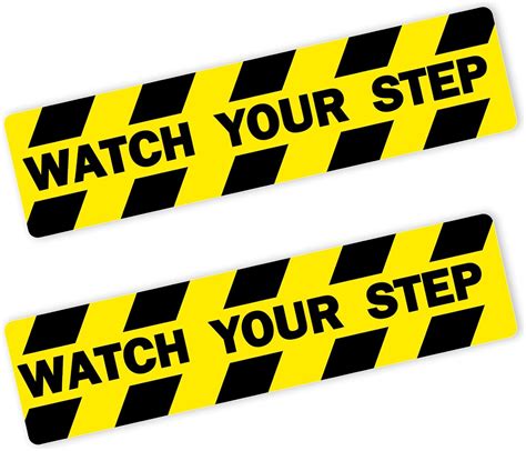 Letrero con texto en inglés Watch Your Step 20 x 5 pulgadas