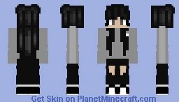 Black sporty "egirl" Minecraft Skin