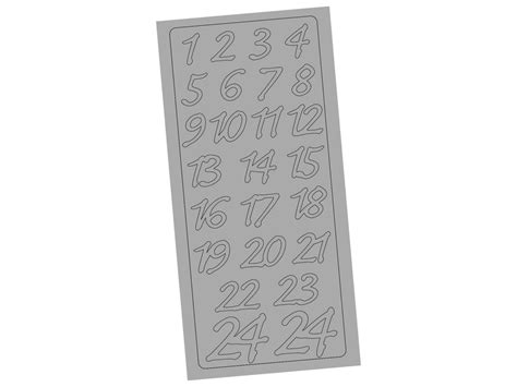 Outline Sticker Peel Offs Numbers Vunder