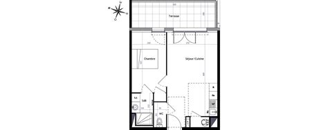 Plan Appartement T2 De 40 80 M² Neuf à Vias Résidence « Lecrin Do