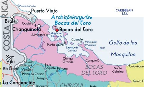 Bocas Del Toro Panama Map