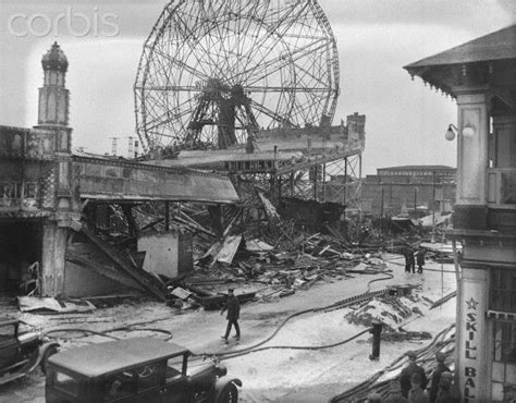 Coney Island Fire Bowery And 12th Street February 6th 1933 Photo