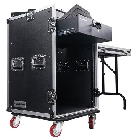 Sound Town U Pa Dj Pro Audio Rack Road Ata Case With U Slant Mixer