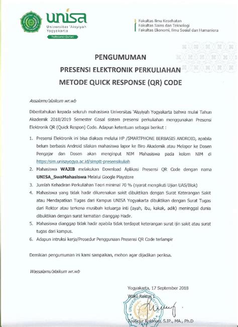 Pdf Akademik Unisayogya Ac Id Mahasiswa Yang Tidak Hadir