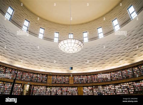 Sweden Stockholm City Library Circular Interior By Architect Erik