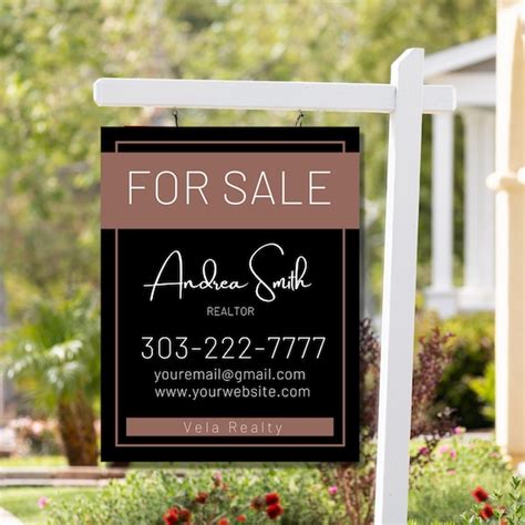 Real Estate For Sale Sign Real Estate Yard Sign Canva Etsy