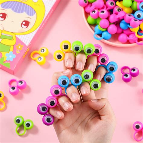 Pcs Eyeball Ring Eye Finger Puppets Wiggly Plastic Finger Eyeballs