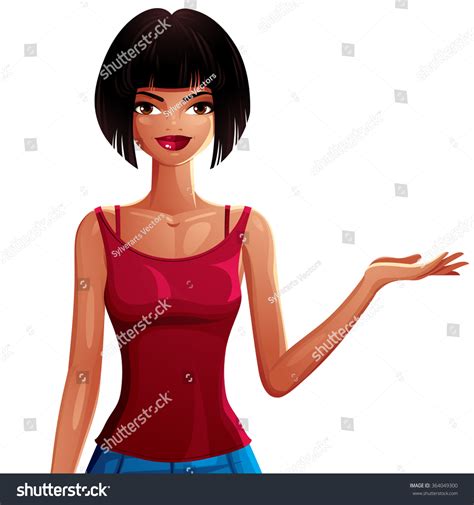 Beautiful Lady Illustration Portrait Sexy Slim Stock Vector Royalty Free 364049300