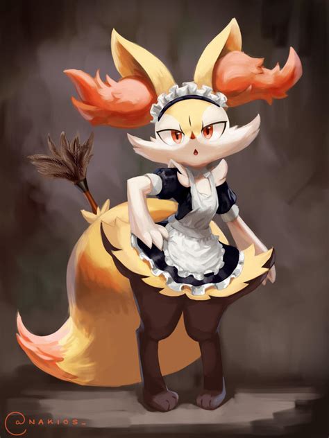 Braixen In Maid Dress By Nakios Pokémon Know Your Meme