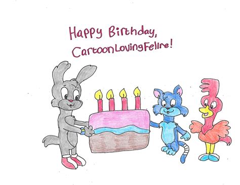 Birthdaycartoonlovingfeline By Amazingtrixie On Deviantart