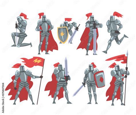 Cartoon Medieval Knight Armor