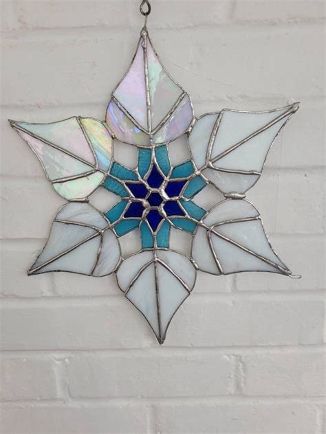 Stained Glass Snowflake - Etsy