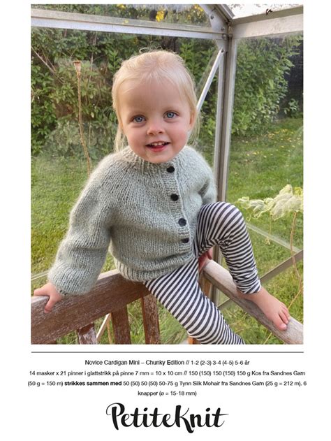 Petiteknit Novice Cardigan Mini Chunky Edition Askim Garnhus Tre