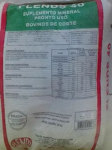 Sal Mineral Kg Gado De Corte Boi Bovinos Parcelamento Sem Juros