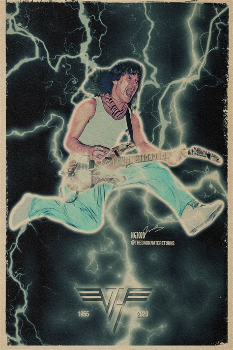 Rock God Eddie Van Halen Tribute Poster By Thedarknatereturns