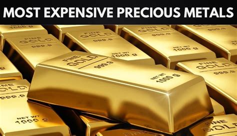 The 10 Most Expensive Precious Metals In The World 2022 Wealthy Gorilla