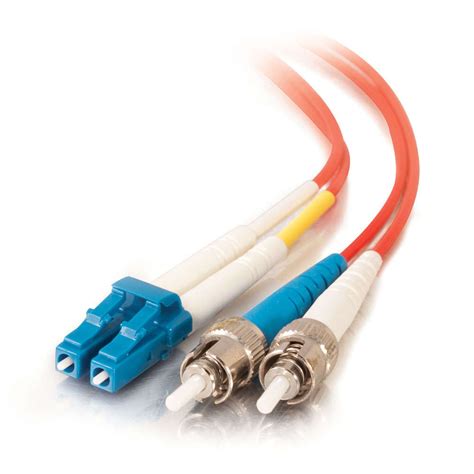 9 8ft 3m Lc St 9 125 Os2 Duplex Single Mode Fiber Optic Cable Plenum Cmp Rated Red 9 125