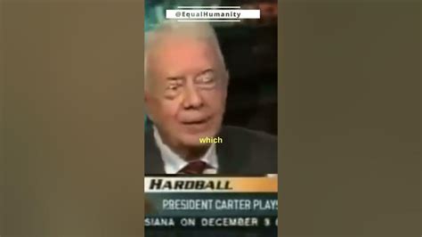 Jimmy Carter On Palestine Israel Conflict Youtube