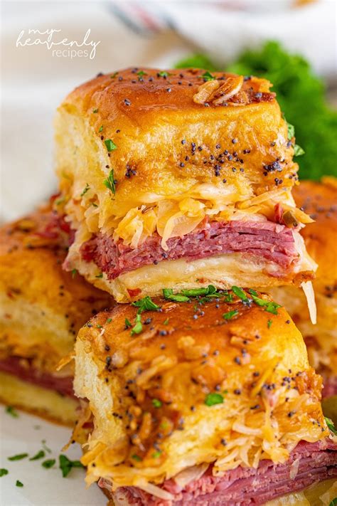 Reuben Sliders Recipe My Heavenly Recipes