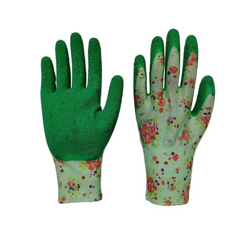 13 Gauge Green Floral Printed Liner With Green Crinkle Latex Coated On