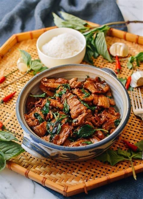 Thai Basil Pork Belly Min Recipe The Woks Of Life