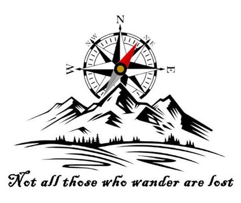 Not All Those Who Wander Are Lost Clip Art Digital Download Etsy