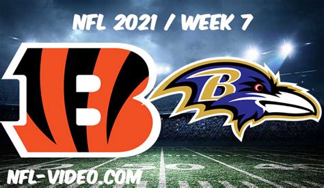 Cincinnati Bengals vs Baltimore Ravens Full Game Replay 2021 NFL Week 7 ...