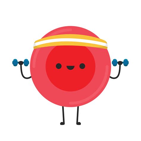 Red Blood Cell Character Design Red Blood Cell Vector Free Space For