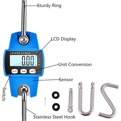 Kg Crane Hook Scale Digital Steel Plate Industrial Loop