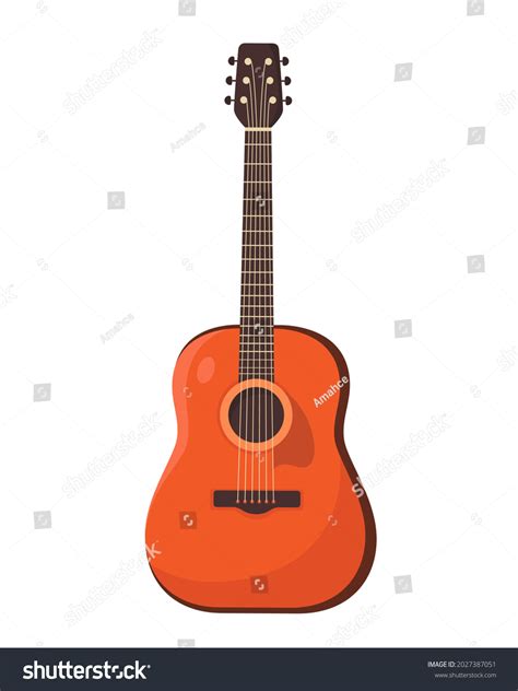 Guitar Acoustic Guitar String Musical Instrument Stock Vector Royalty Free 2027387051