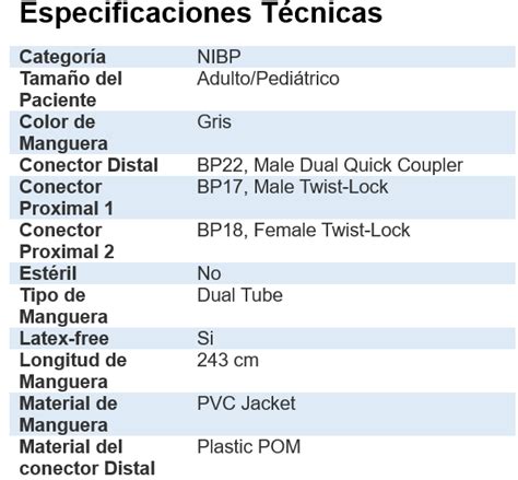 Manguera NIBP Compatible Con Datex Ohmeda