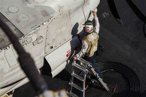 Dvids Images Sailors Conduct Aircraft Maintenance Aboard Uss Carl