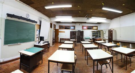 Interior of Secondary Classroom Stock Photo - Image of activities ...