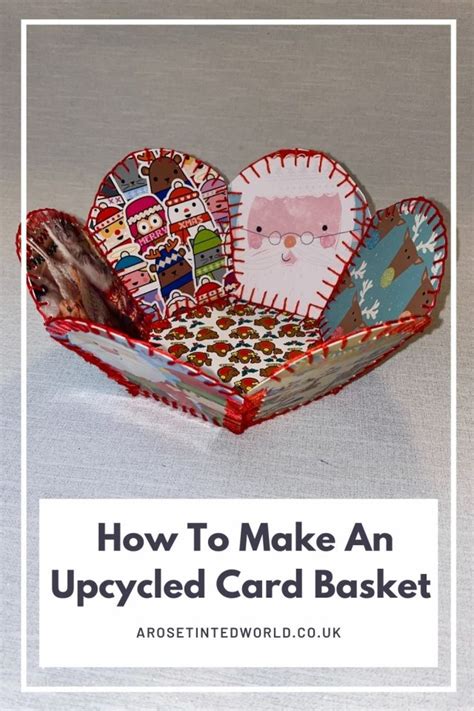 How To Make A Christmas Card Basket A Rose Tinted World