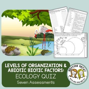 Ecology Ecosystem Levels Of Organization Biotic Abiotic Quizzes