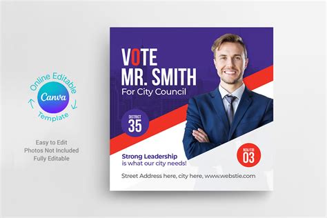 Canva Political Election Post Banner, a Social Media Template by DesignOriel