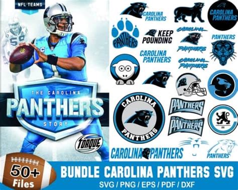 Carolina Panthers SVG Bundle 50 Unique Football Logo Designs Wiki SVG