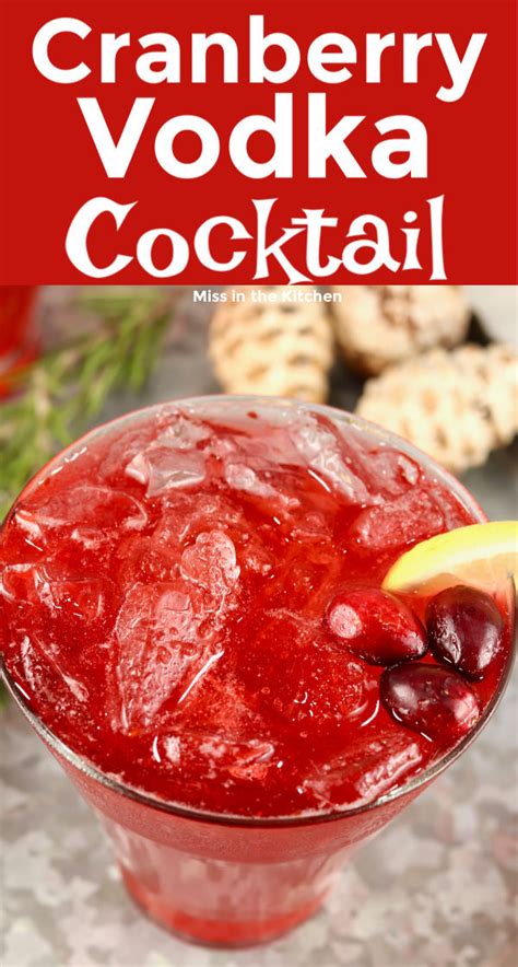 Cranberry Vodka {Easy Cocktail} - Miss in the Kitchen