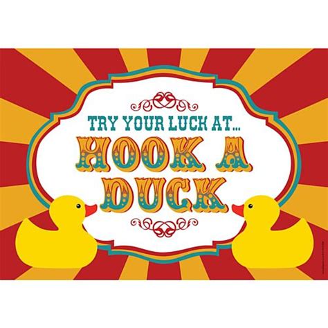 Fundraising Hook A Duck Sign A3 Party Packs