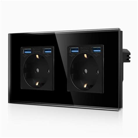 Характеристики Розетка с usb встраиваемая 2-стойка 16А + 2 USB на 2,1А ...