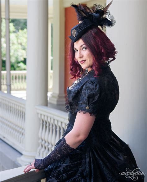 Steampunk Noir Black Victorian Gothic Wedding Dress Auralynne