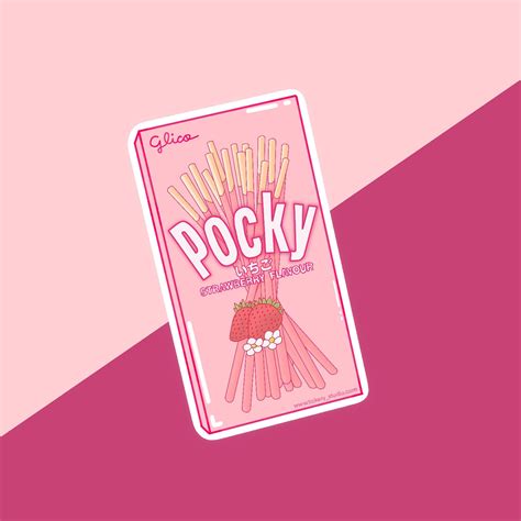 Pink Pocky Lindos Aperitivos Asiáticos Resistentes A La Etsy