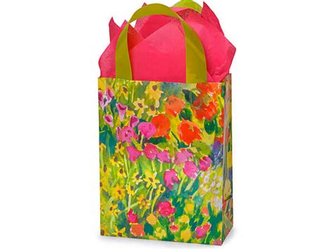 Watercolor Garden Plastic Gift Bags Nashville Wraps